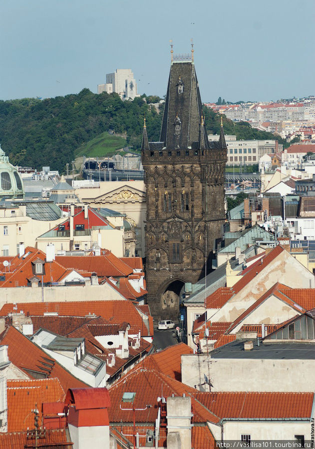 Злата Прага - виды города с башни Староместской ратуши Прага, Чехия