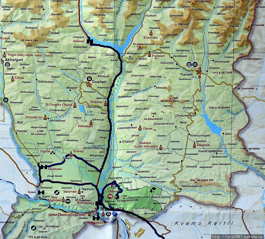 Наш маршрут по Военно-грузинской дороге и Мцхете Грузия
