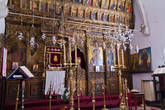Обнаруженная Игнатиосом икона, которая, как считается, написана апостолом Лукой, помещена в серебряный оклад и хранится в монастыре. Собственно в центре она, закрытая покровом