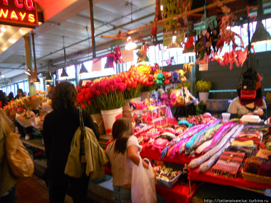цветы на центральном рынке Сиэттл, CША