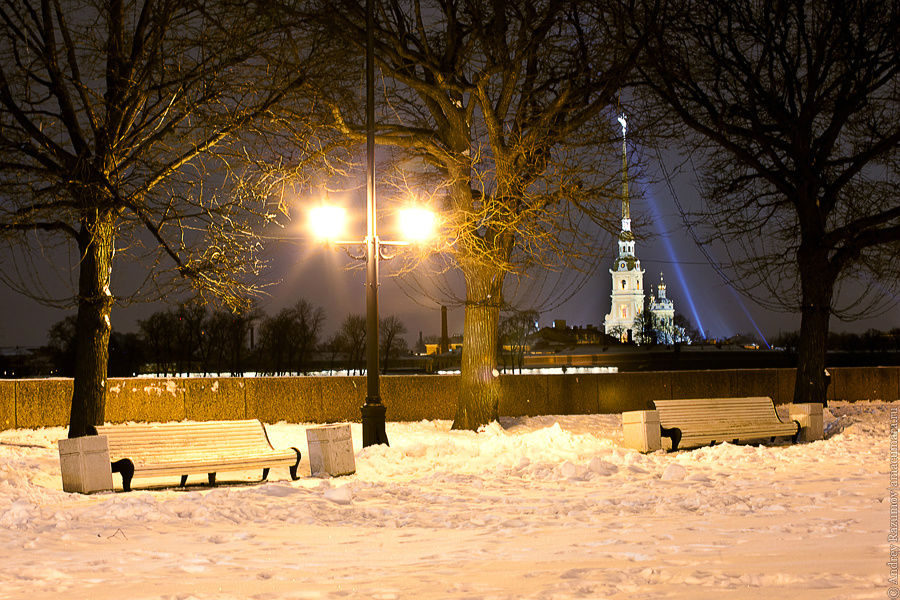 Ночные жемчужины зимнего Петербурга Санкт-Петербург, Россия