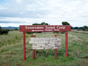 Указатель в заказник Sweetwater Game Reserve