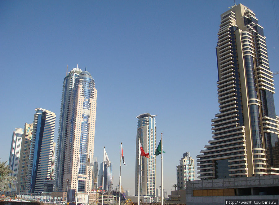 Небоскрёбы Дубая. Район Марина. Дубай, ОАЭ