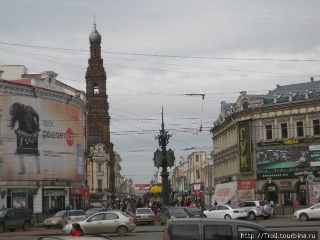 Вот и панорама улицы в сторону кремля Казань, Россия