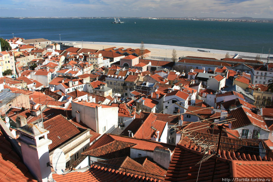 Лиссабон.
Вид с miradouro de Santa Luzia