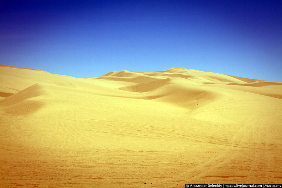 Зато чуть подальше, по трассе километров пятьдесят, есть более привычная нашему сознанию пустыня: песок и больше ничего. Юма, CША
