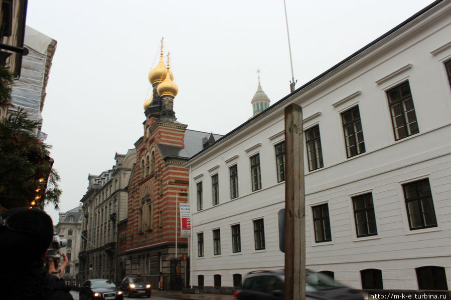 Две церкви рядом. Мраморная и собор Александра Невского Копенгаген, Дания