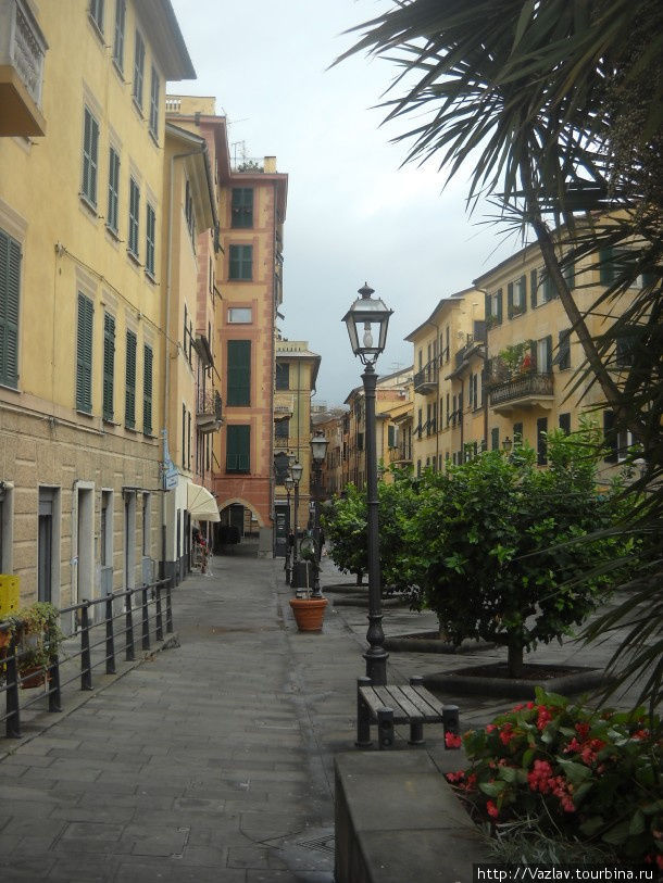 Приятная улица Рапалло, Италия