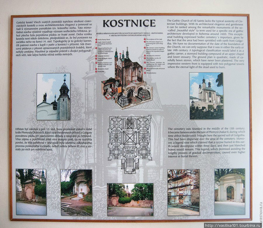 Костница в Седлеце - люстры и вазы из человеческих костей Кутна-Гора, Чехия
