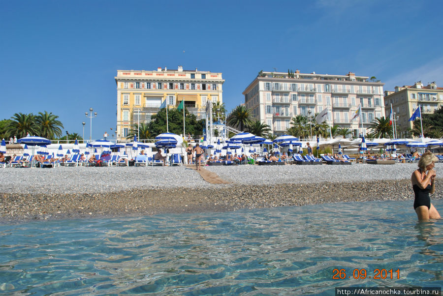 Пляж и ресторан Plage Beau Rivage Ницца, Франция