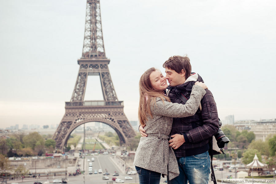 Маргарита и Кирилл на одной из популярнейших смотровых площадок Парижа. Париж, Франция