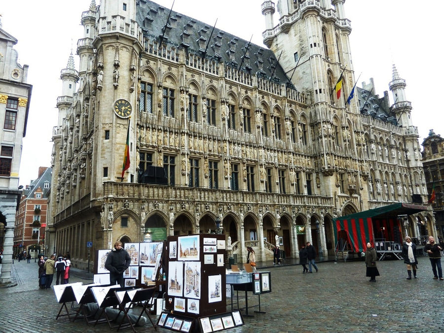 На площади Grand Place Брюссель, Бельгия