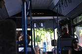 Все городские автобусы обородуваны кондиционерами.