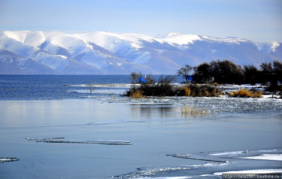 Зимнее озеро Севан