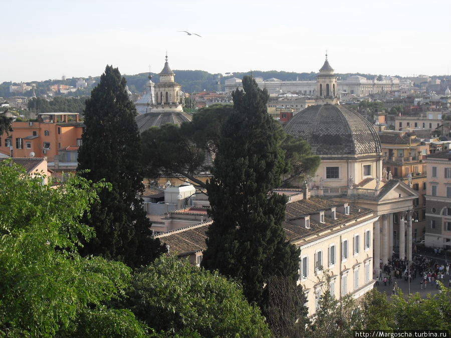 Вид на Рим с холма Пинчио. Рим, Италия