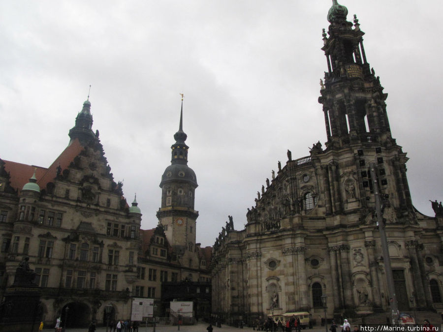 Георгиевские ворота, сторожевая башня дрезденского замка-резиденции, хофкирхе Дрезден, Германия