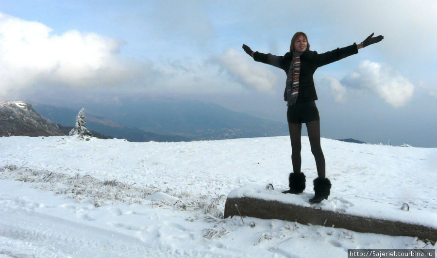 Найти зиму в Новый год: гора Ай-Петри над Чёрным морем Ялта, Россия