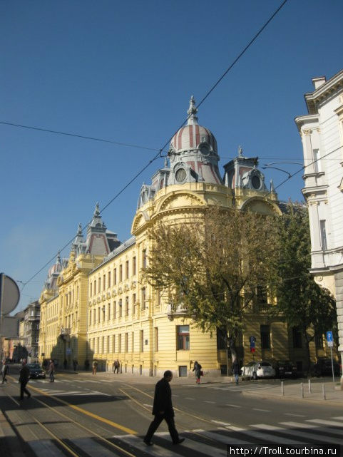 Классическое здание загребского XIX века Загреб, Хорватия