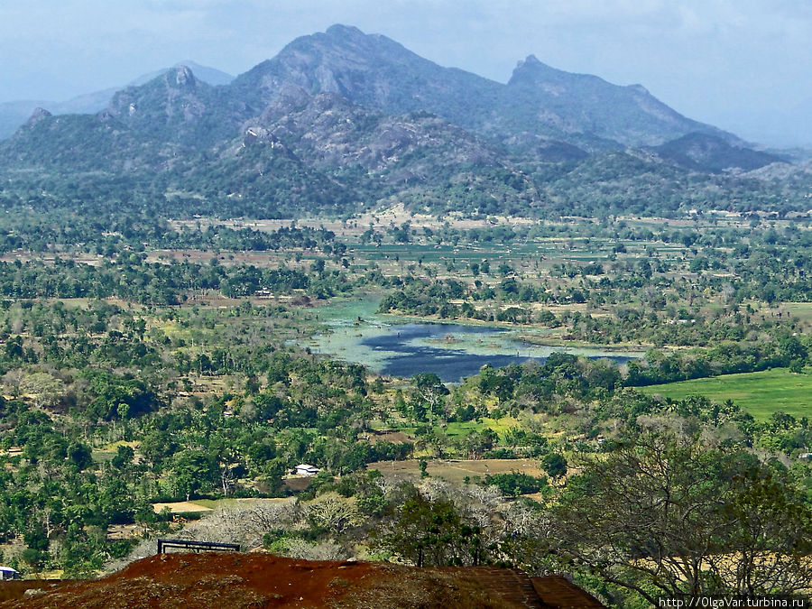 Потрясающие виды открываются со скалы, от которых не оторвать полные восторга глаз. Сигирия, Шри-Ланка