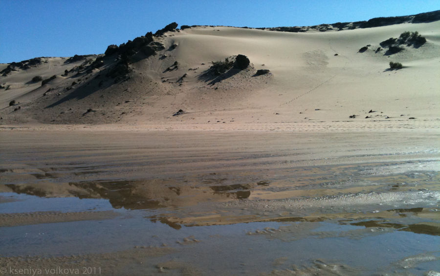 Песок на дюнах белый и мельче соли. Дахла, Западная Сахара