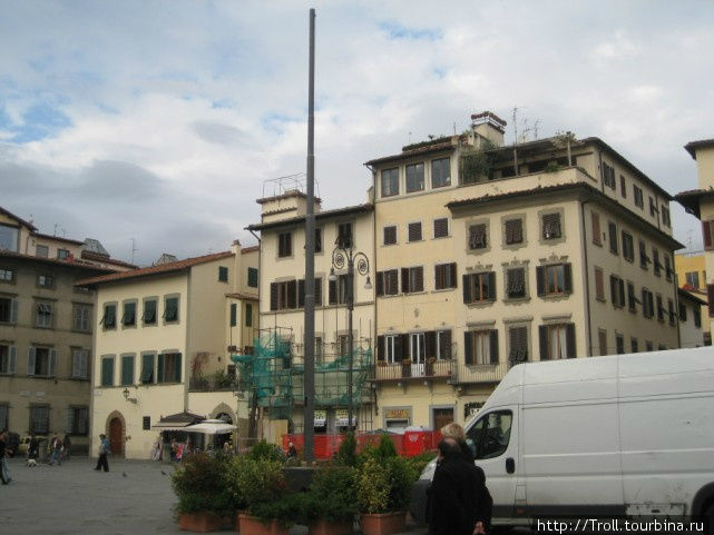 Площадь Санта-Кроче Флоренция, Италия