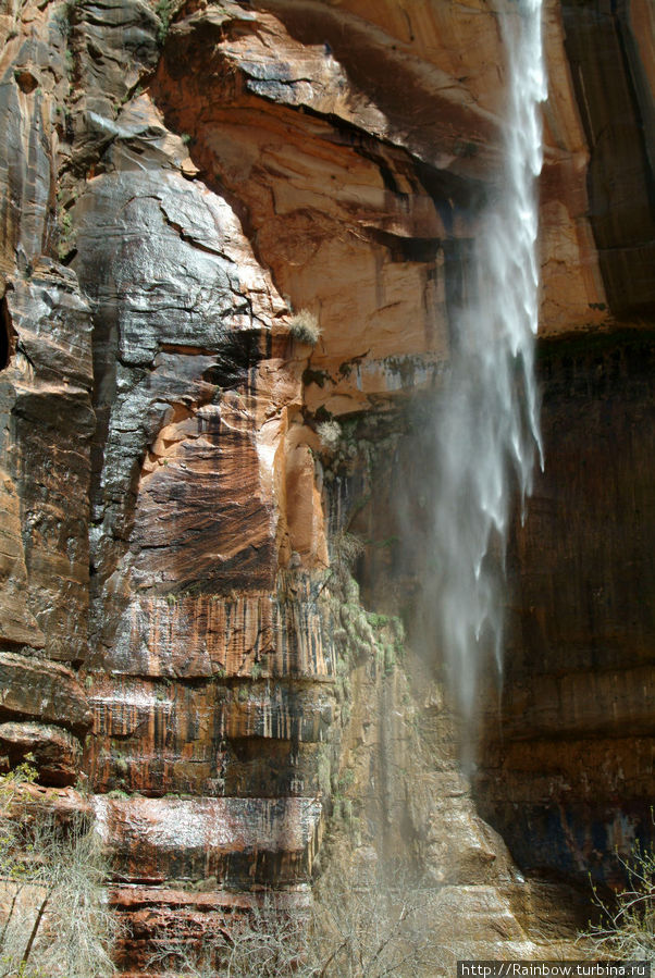 Огромные скалы и изящные водопады Национальный парк Зион, CША