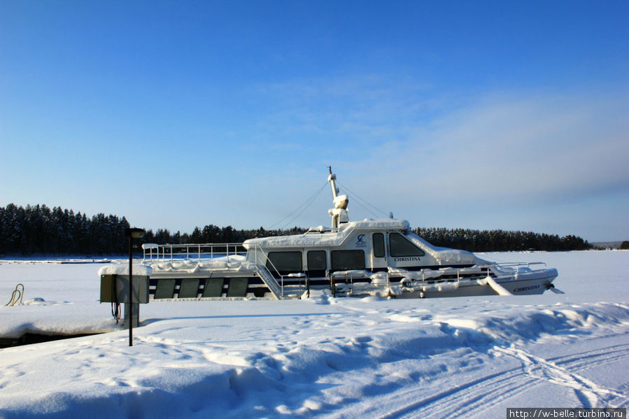 Зимнее озеро Иматра, Финляндия