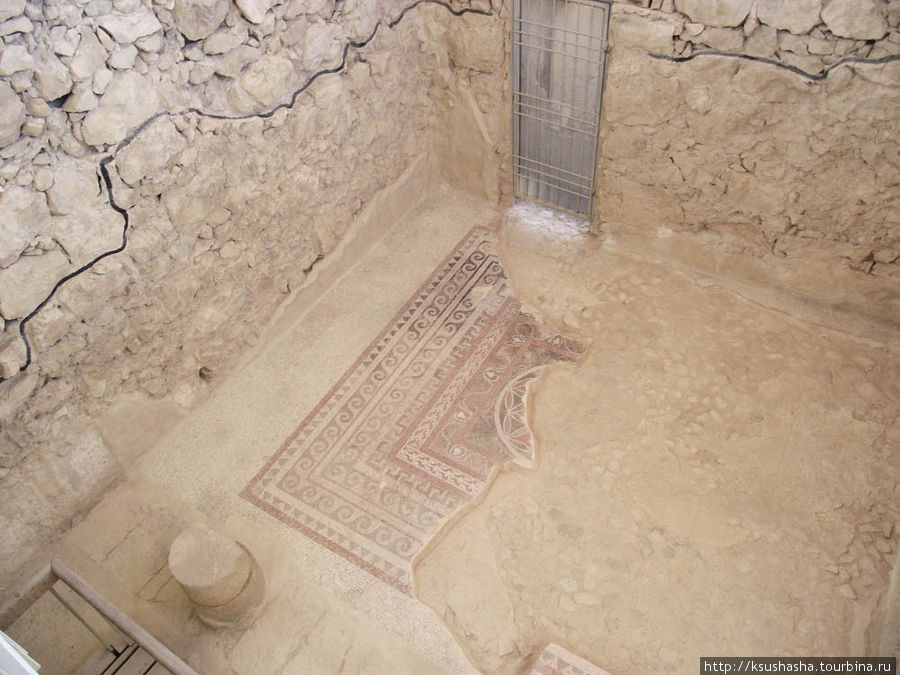 Мозаика в банном помещении Масада крепость, Израиль