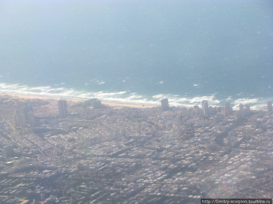 Вид из самолета... Тель-Авив, Израиль
