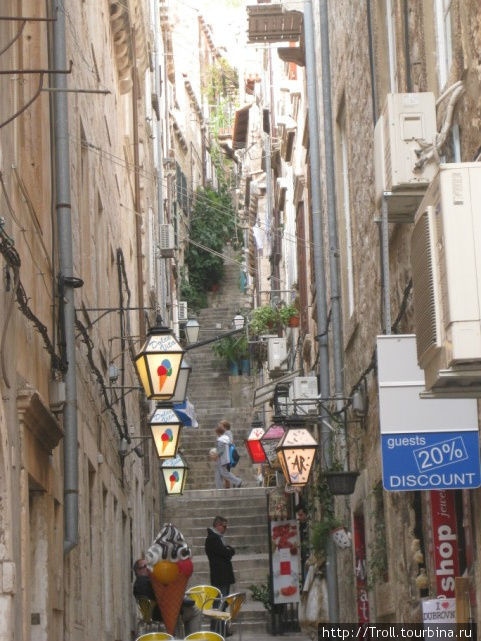 Еще одна нарядная лестница а ля Неаполь, но почище Дубровник, Хорватия