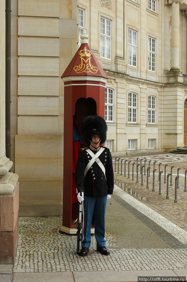 Охранник во дворце Амалиенборг Копенгаген, Дания