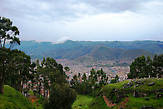 Вид на Куско с руин Кенко