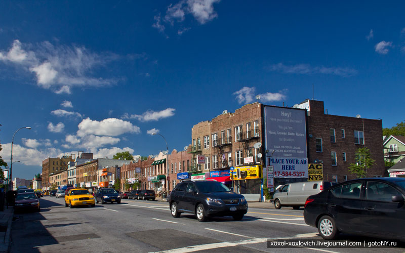 Прогулка по Coney Island Ave — туда (часть 1) Нью-Йорк, CША