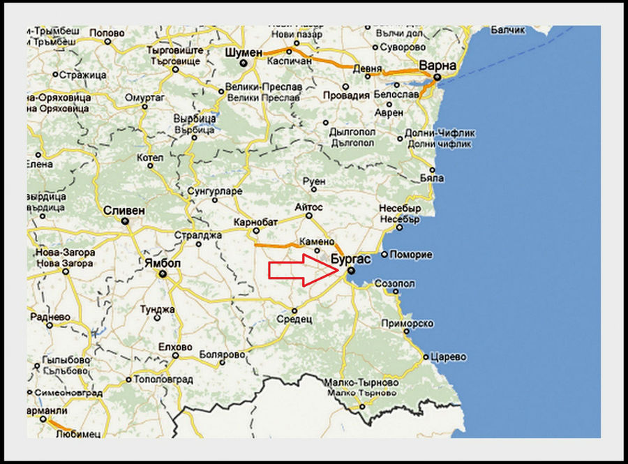 Болгария бургас карта