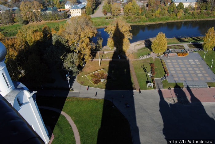 вид с Колокольни Вологодского кремля, тени Вологда, Россия