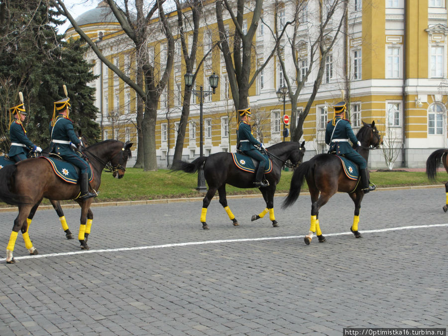 Подготовка к торжественной смене караула в Кремле 21 апреля Москва, Россия