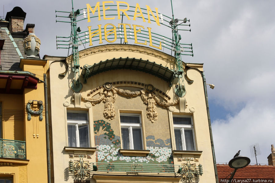 Деталь отеля Меран Прага, Чехия