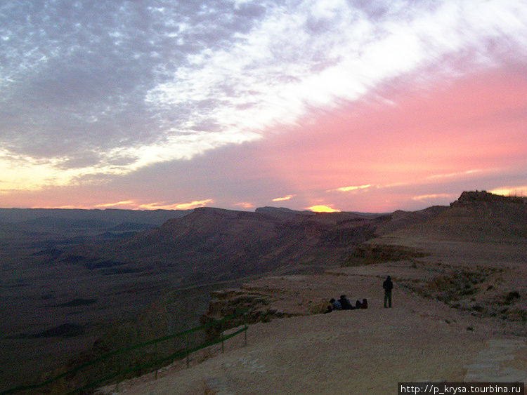 Закат над Кратером Мицпе-Рамон, Израиль