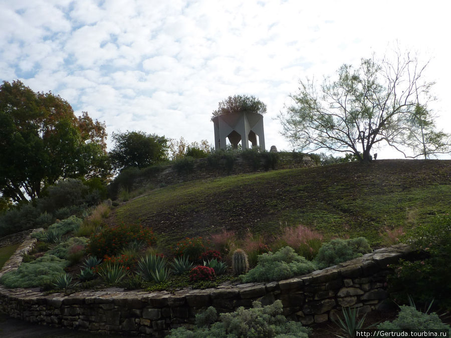 Ботанический сад в Сан Антонио.Общий обзор. Сан-Антонио, CША