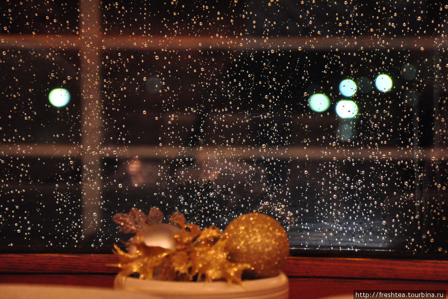 За окном дождь, а в кафе в преддверии Рождества тепло и уютно, будто в кают-компании. Пьештяны, Словакия