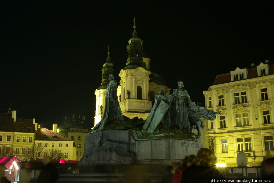 Ян Гус и собор Св.Микулаша Прага, Чехия