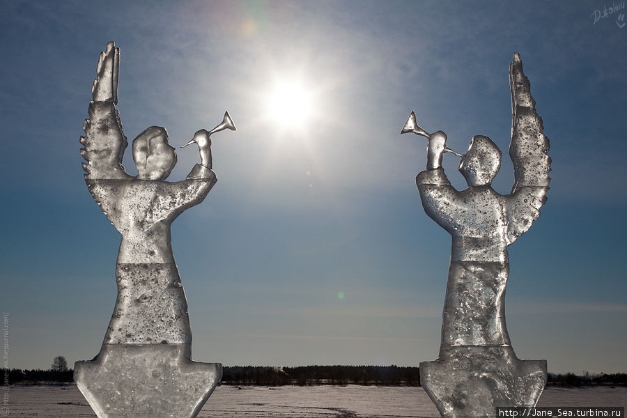 Ледяные ангелы на Онеге Каргополь, Россия