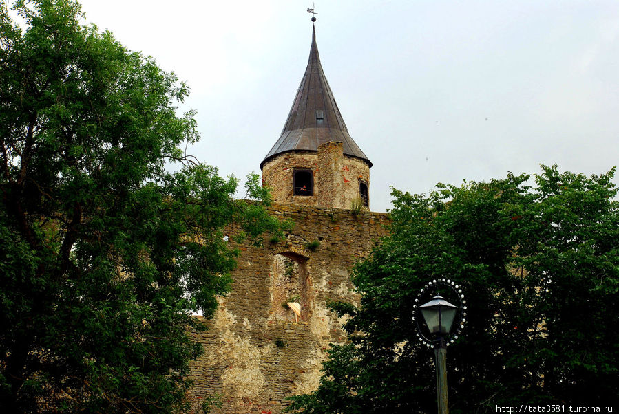 Над городом возвышается Дозорная башня Епископского замка. Хаапсалу, Эстония