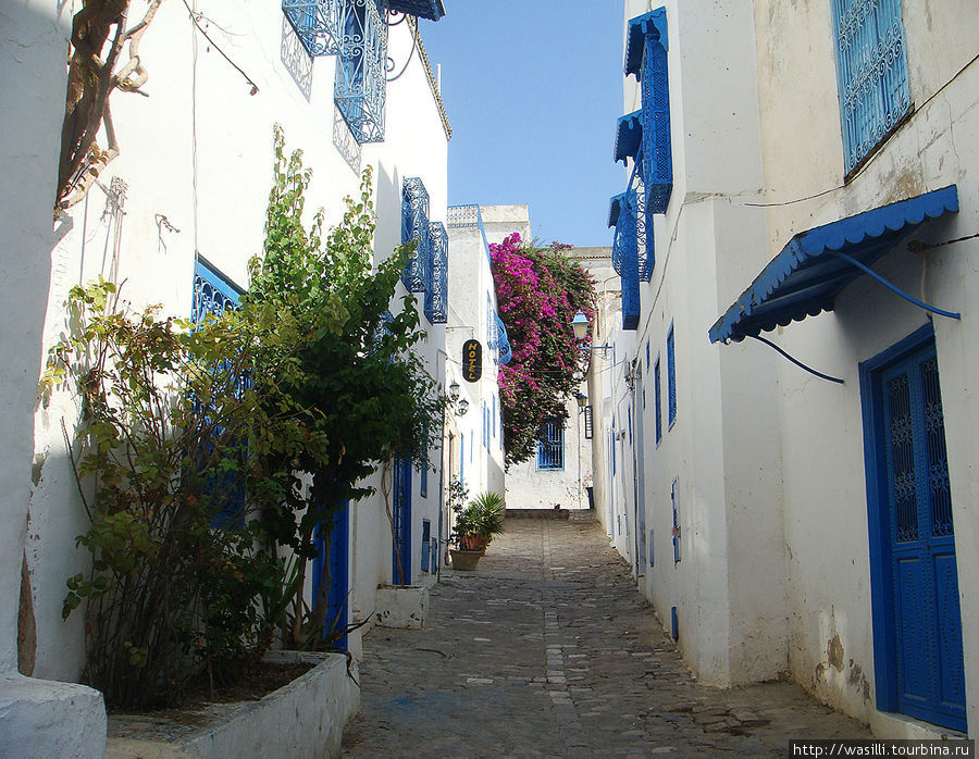 Типичная улочка. Сиди-Бу-Саид, Тунис