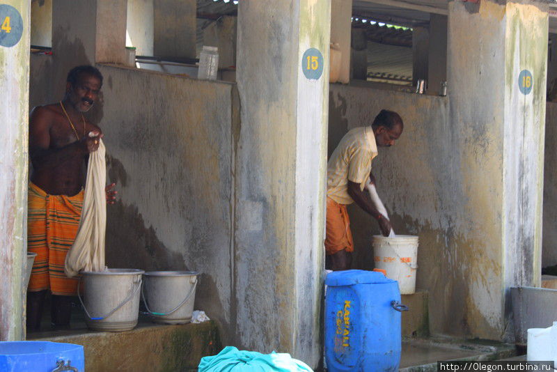 Тяжёлый труд- стирка Кочи, Индия