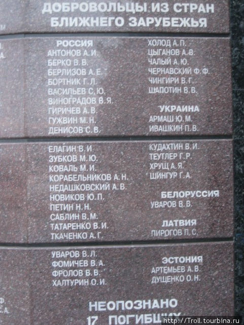 Многие и многие имена... Тирасполь, Приднестровская Молдавская Республика