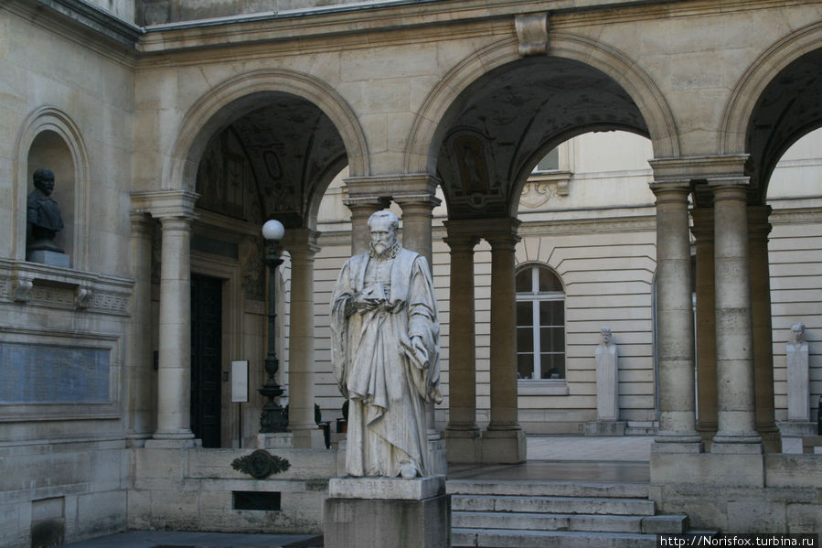 Статуя перед Сорбонной Париж, Франция
