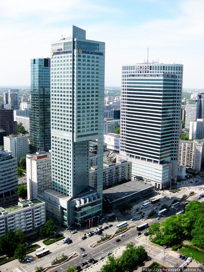 Варшава с высоты сталинской высотки Дворца Культуры и Науки Варшава, Польша