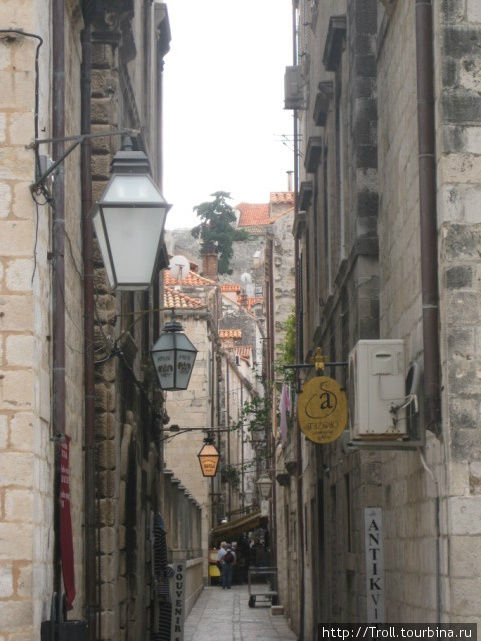 Улицы, улочки и переулки старого Дубровника Дубровник, Хорватия