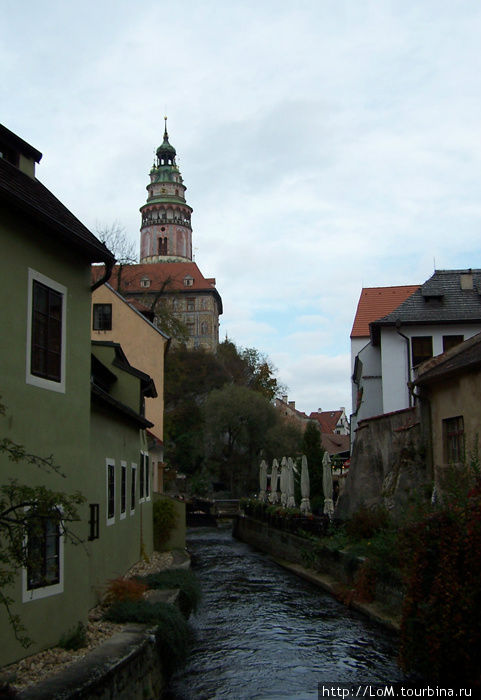 город и башня замка Крумлов Чешский Крумлов, Чехия